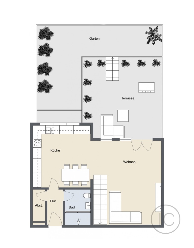 Erdgeschoss Maisonettewohnung K�ln / Ehrenfeld