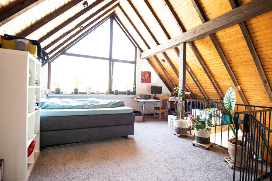 Empore Schlafbereich Maisonettewohnung Bergisch Gladbach