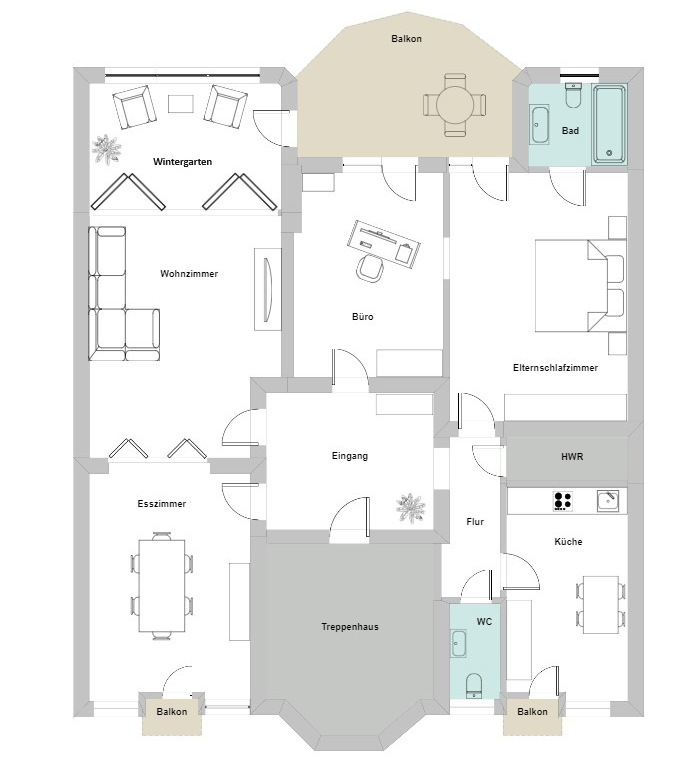 Grundriss Etagenwohnung K�ln
