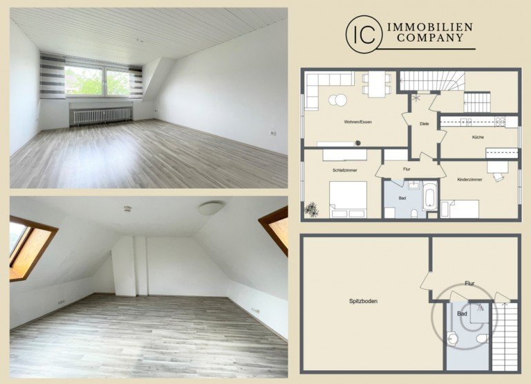 Titelbild Bocklem�nd / Mengenich Etagenwohnung Leben auf zwei Etagen - Wohnung mit zus�tzlich ausgebautem Dachgeschoss