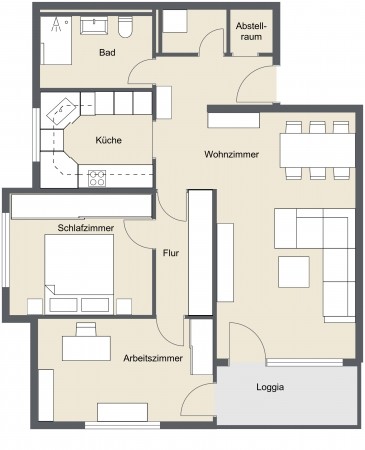 Grundriss Etagenwohnung K�ln / Junkersdorf