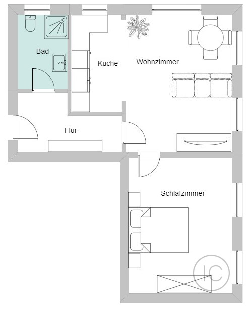 Grundriss Etagenwohnung Bonn-Castell
