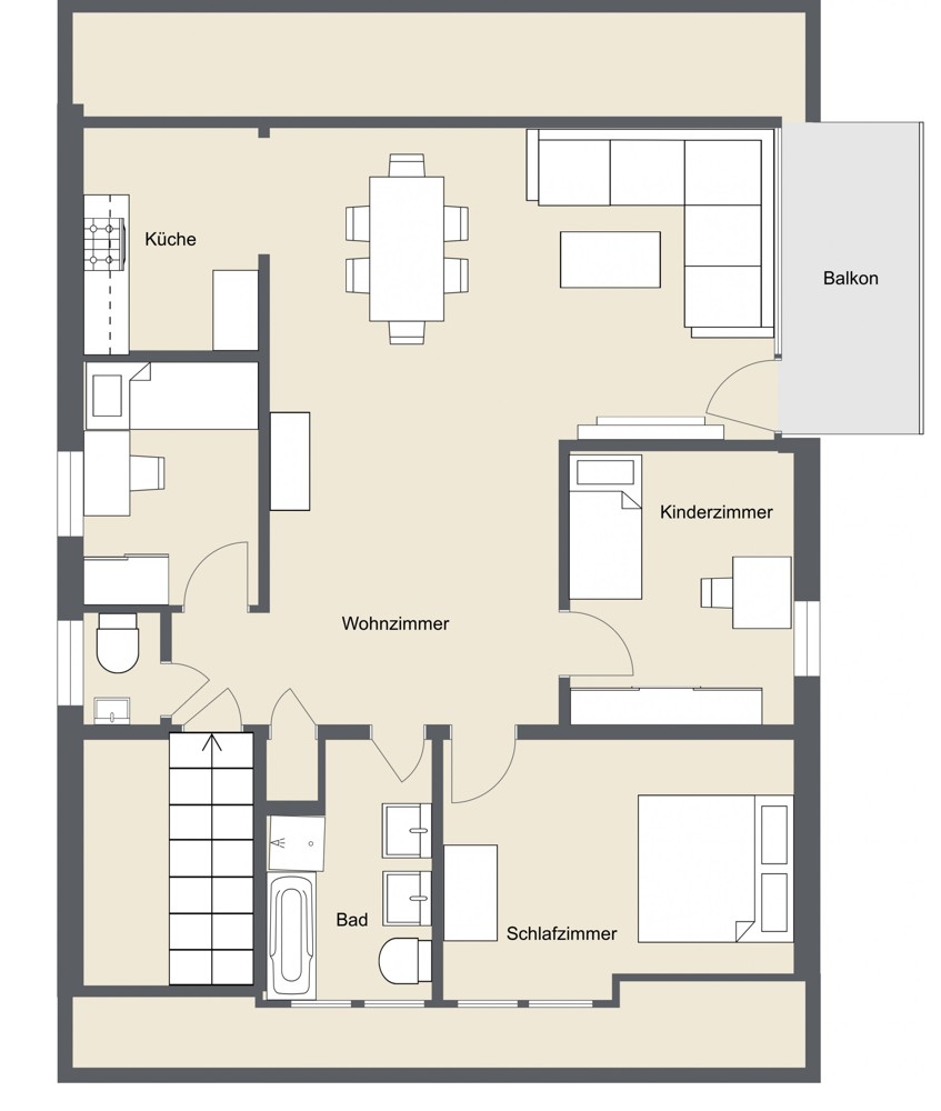 1. Ebene Maisonettewohnung Bergisch Gladbach