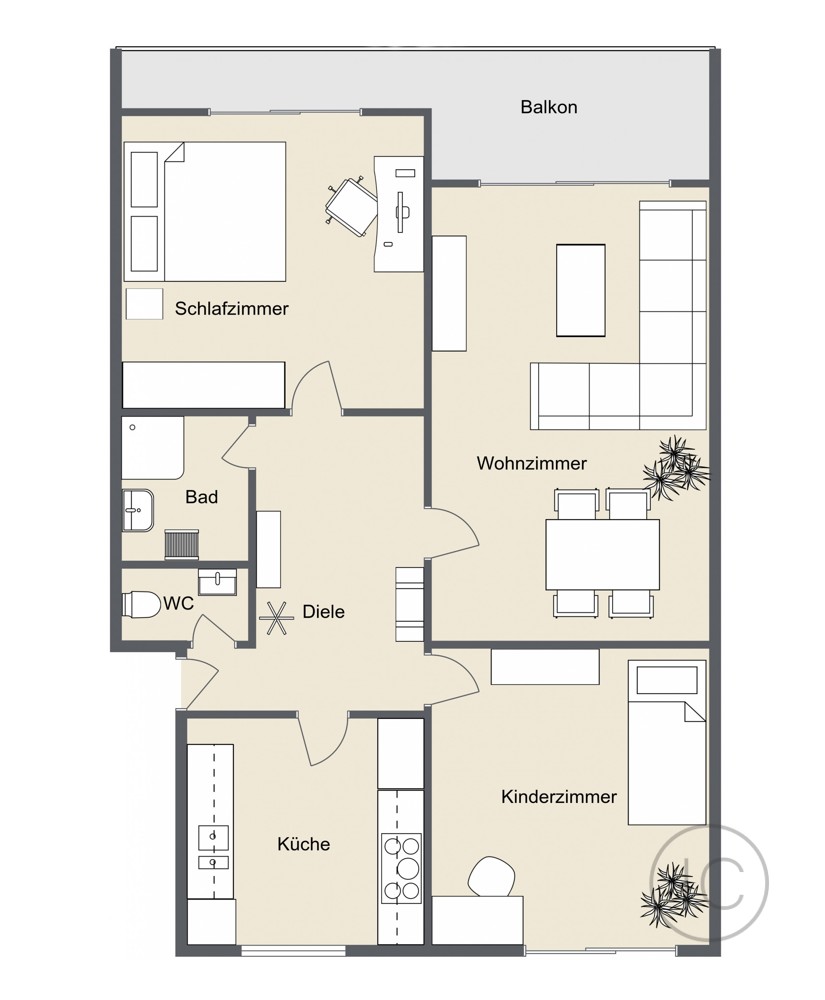 Grundriss Etagenwohnung K�ln