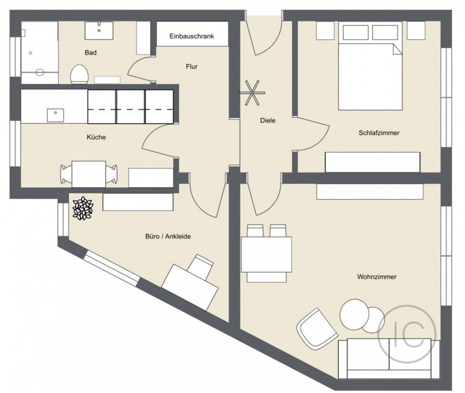 Grundriss Wohnung Erdgeschosswohnung K�ln