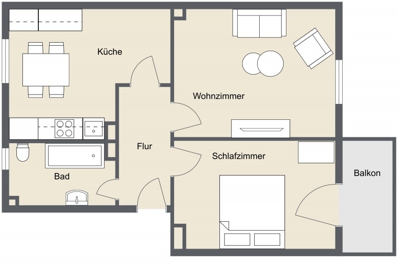 Grundriss Etagenwohnung K�ln / Kalk