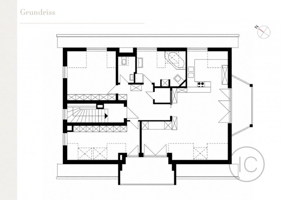 Grundriss o M�nchen Dachgeschosswohnung M�nchen