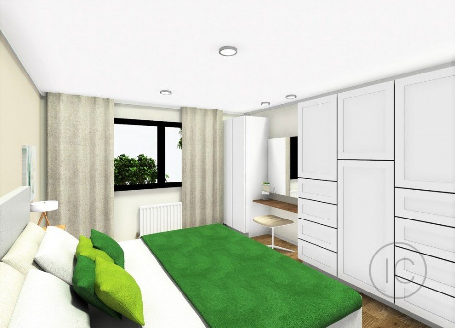Schlafzimmer Einrichtungsbeispiel Etagenwohnung K�ln / Junkersdorf