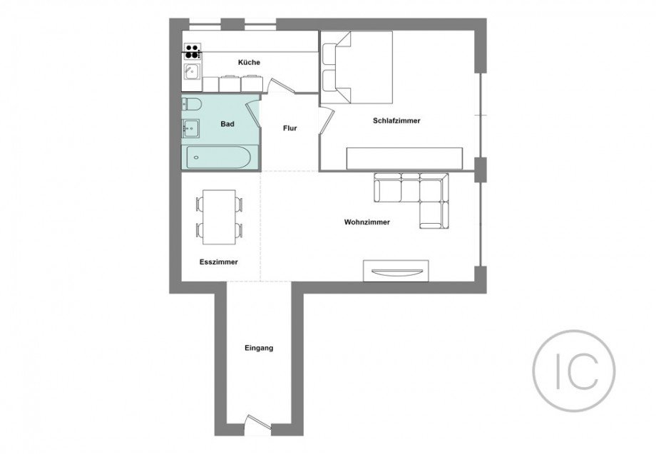 Grundriss B�ro / Praxis K�ln