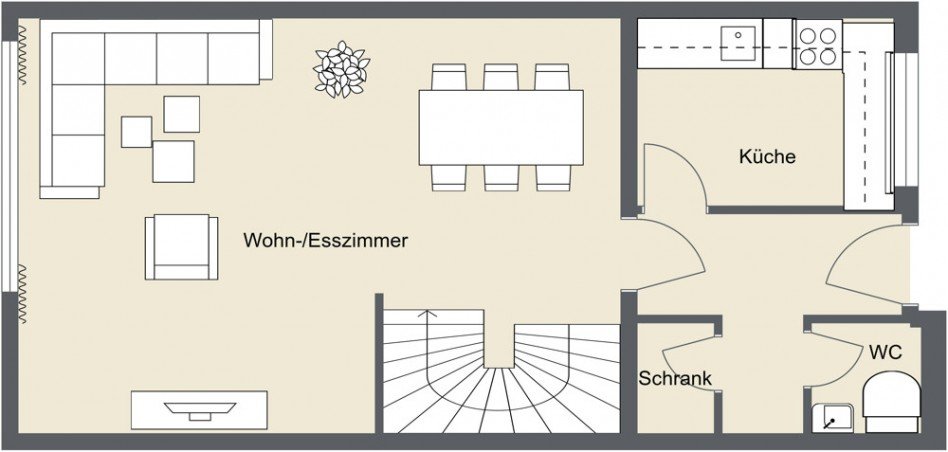 Erdgeschoss Reihenmittelhaus K�ln - Bilderst�ckchen
