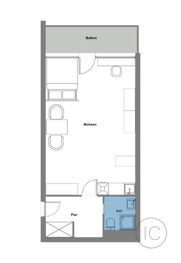 Grundriss Etagenwohnung K�ln / Junkersdorf