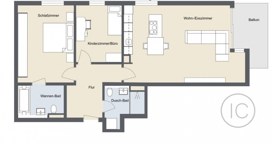 Grundriss Etagenwohnung K�ln