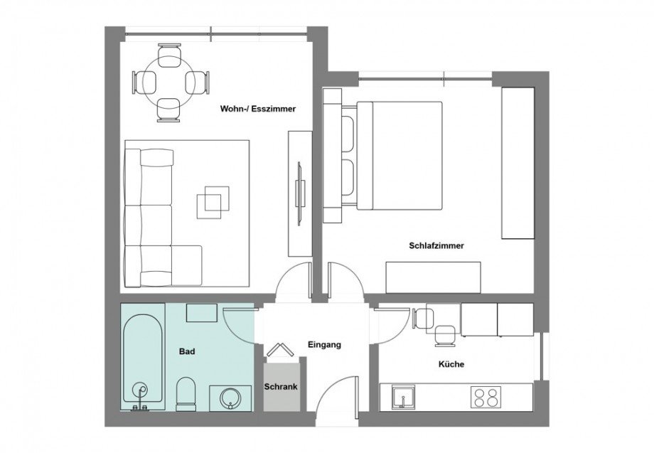 Grundriss Etagenwohnung Innenstadt