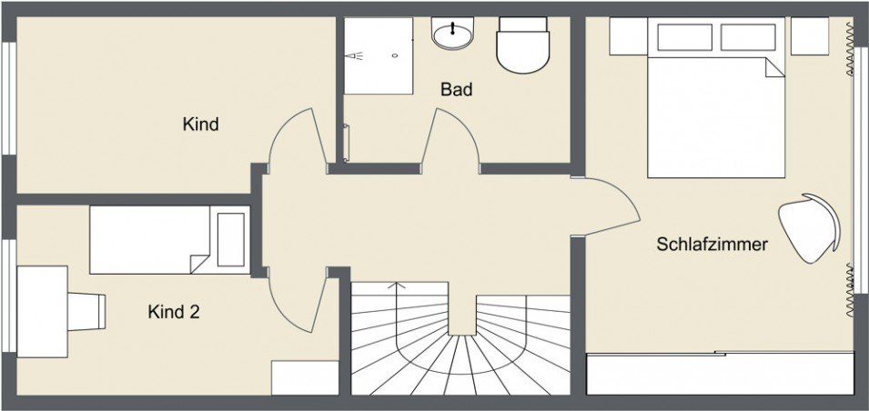 Obergeschoss Reihenmittelhaus K�ln - Bilderst�ckchen