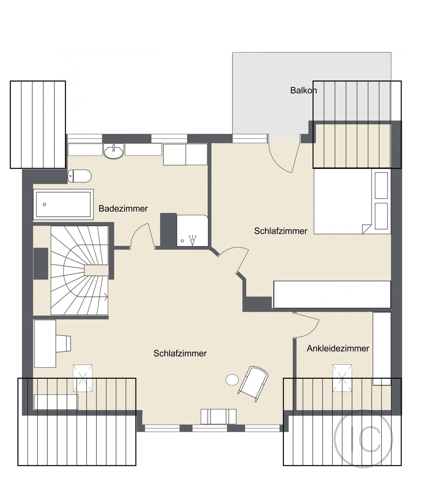 5.OG Grundriss Maisonettewohnung K�ln