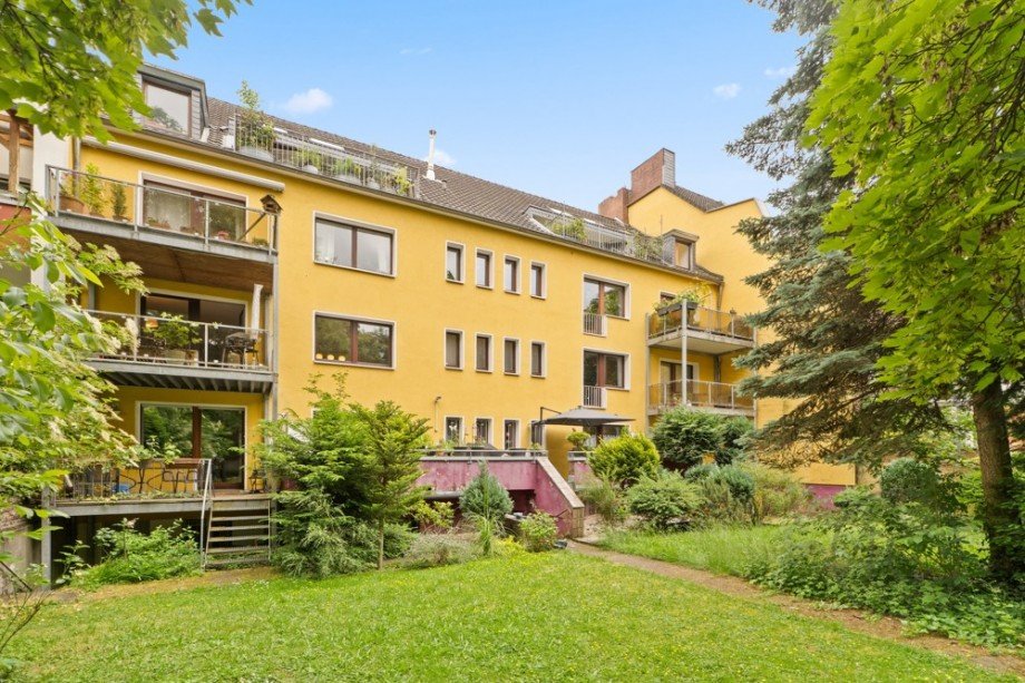 Ansicht Gartenseite Etagenwohnung K�ln