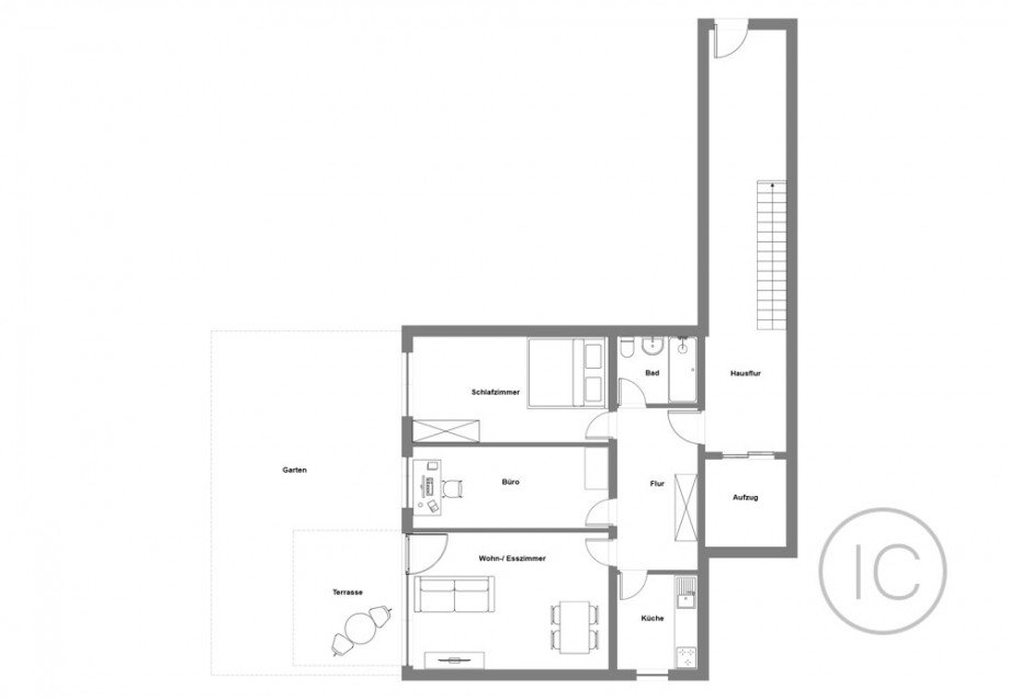 Grundriss Erdgeschosswohnung K�ln