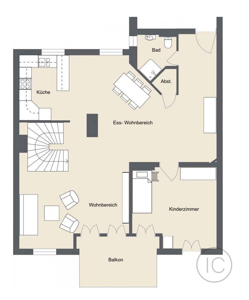 4.OG Grundriss Maisonettewohnung K�ln