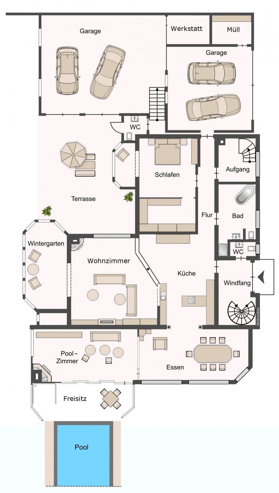 Erdgeschoss Einfamilienhaus Br�hl