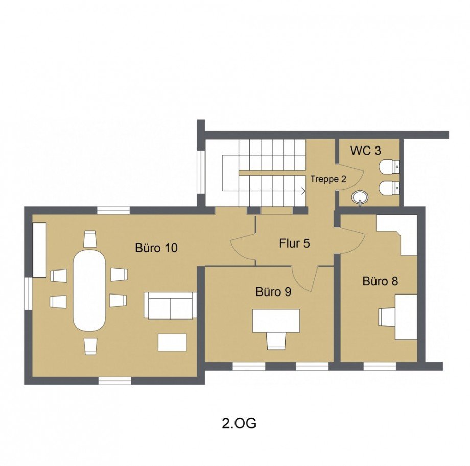 Grundriss_2.OG B�rofl�che K�ln / Junkersdorf