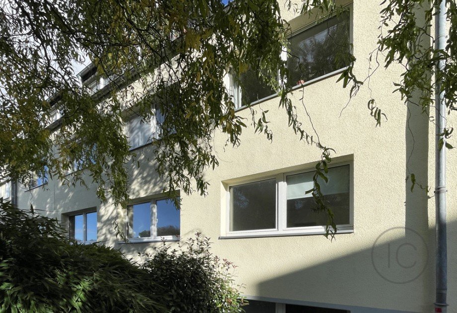 R�ckansicht Schlaf- und Kinderzimmer Erdgeschosswohnung K�ln / Junkersdorf