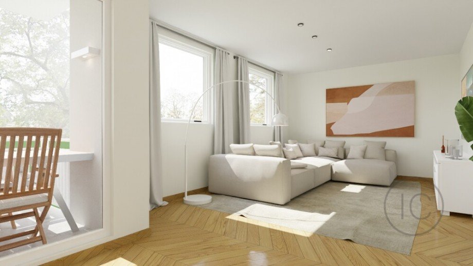 Visualisierung Wohnzimmer Maisonettewohnung K�ln / Klettenberg