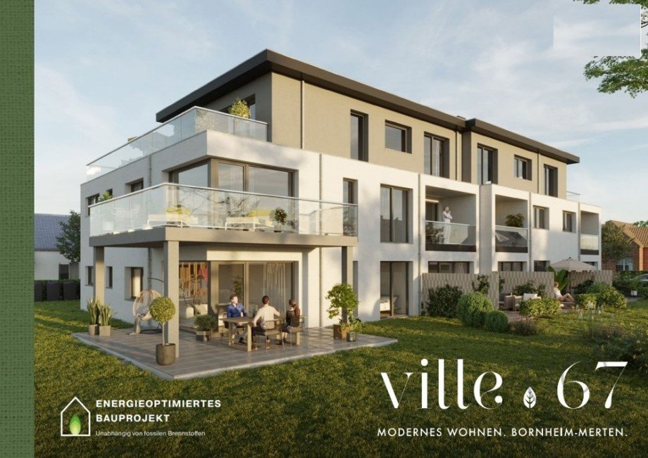 Au�enansicht Visualisierung Etagenwohnung Bornheim