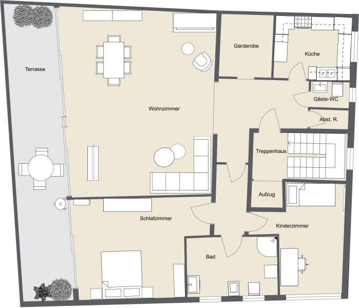 Grundriss Etagenwohnung K�ln / Lindenthal
