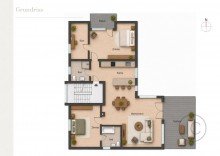 o Grundriss Bezugsfreie 4-Zimmer-Wohnung mit Terrasse, Balkon und Gr�nblick am K�nigsforst