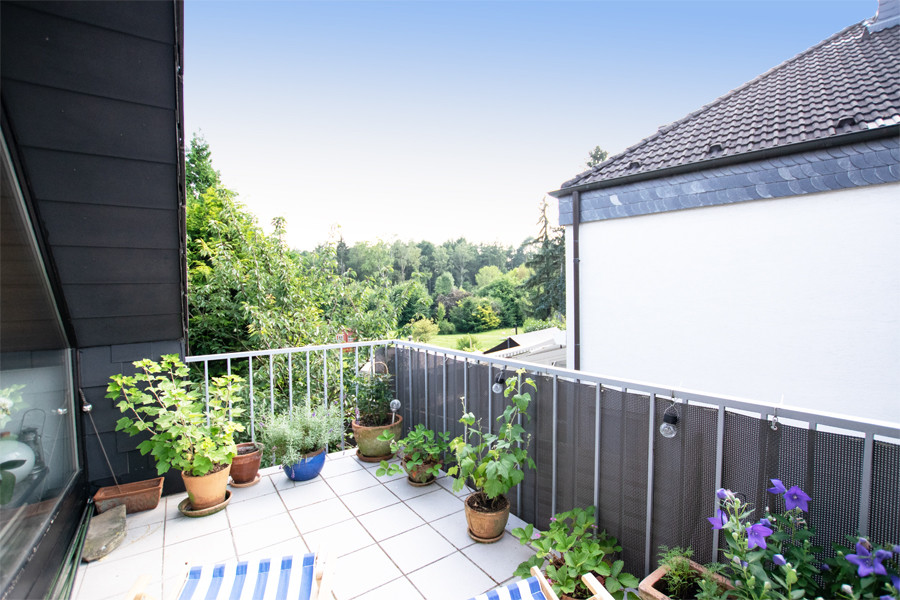 Balkon mit Blick Maisonettewohnung Bergisch Gladbach