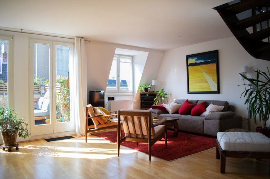 Wohnzimmer Maisonettewohnung K�ln