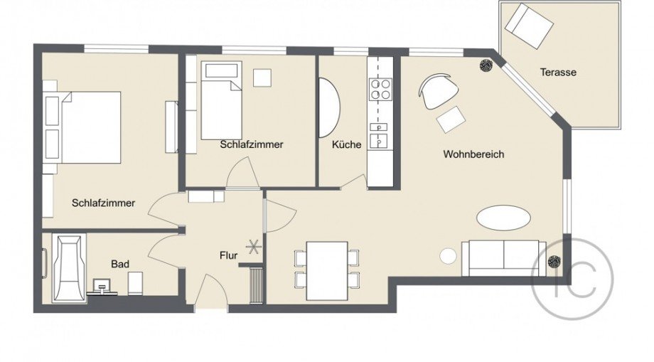 Grundriss Etagenwohnung K�ln