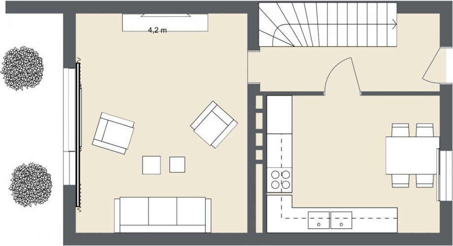 Erdgeschoss Reihenhaus K�ln