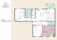 Grundriss Option 5. Zimmer Stilvoll wohnen in K�ln-Lindenthal - gro�z�gige Wohnung mit zwei Loggien und Garage