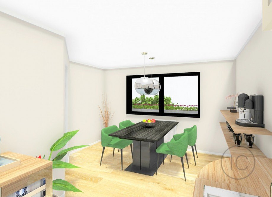 Esszimmer Einrichtungsbeispiel Etagenwohnung K�ln / Junkersdorf