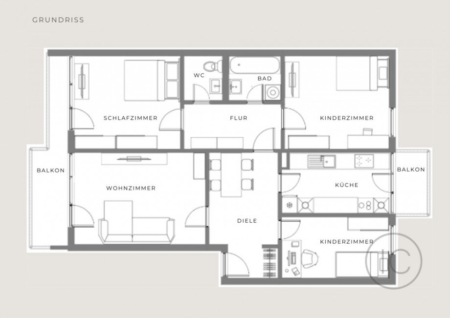 Grundriss Etagenwohnung K�ln / Chorweiler