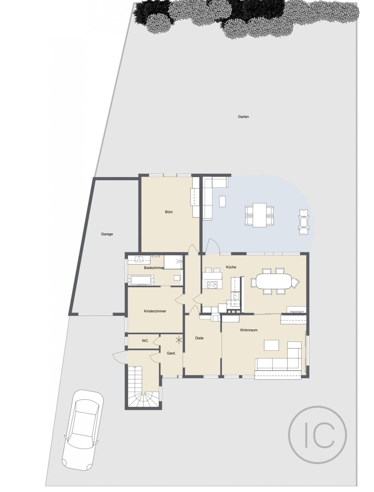 Erdgeschoss Vorschlag Zweifamilienhaus K�ln / Junkersdorf