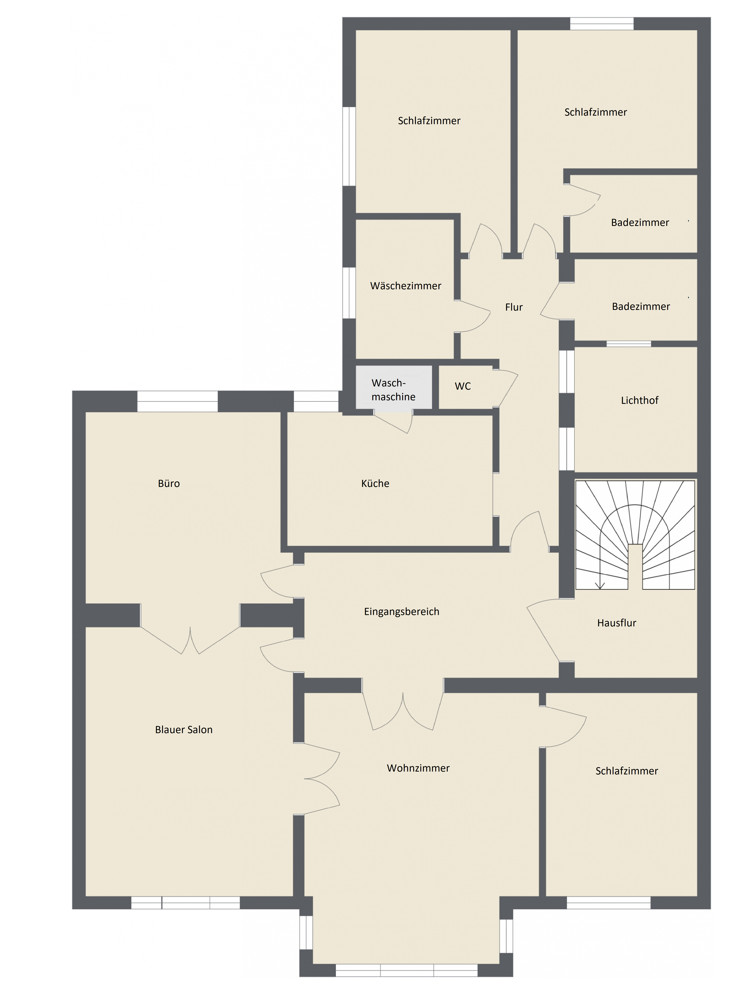 Aktueller Grundriss Etagenwohnung K�ln