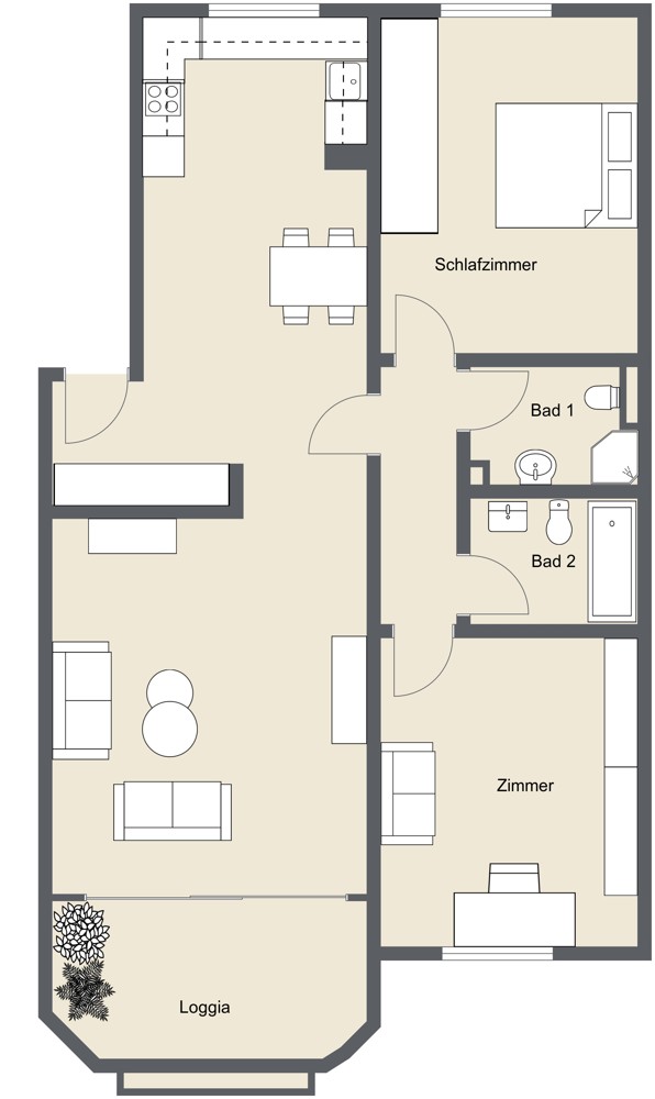 Grundriss Etagenwohnung K�ln
