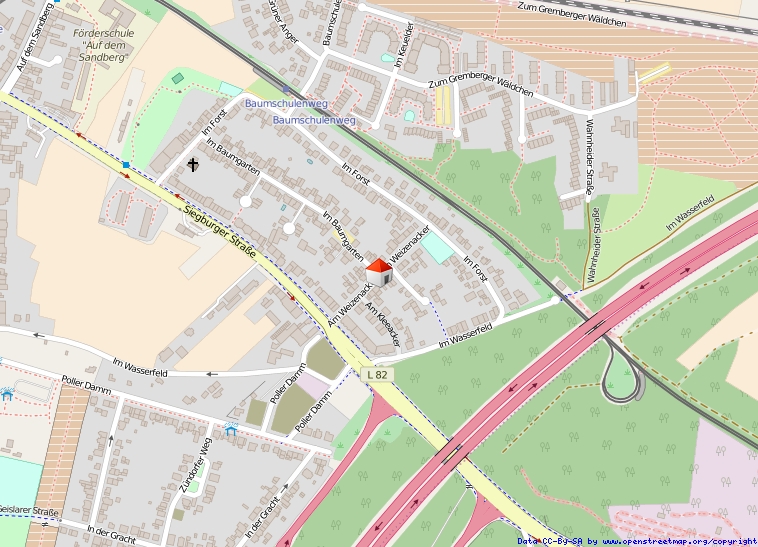 Lageplan Grundst�ck K�ln / Poll