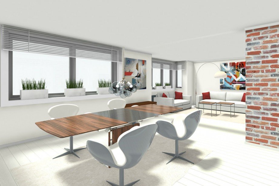 Wohnzimmer - Gestaltung Etagenwohnung K�ln
