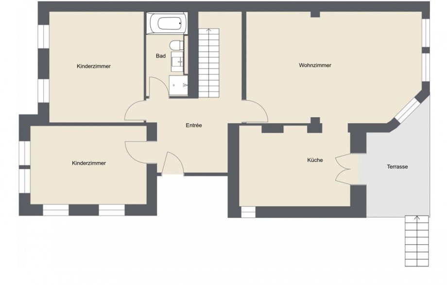 Grundriss Erdgeschoss Etagenwohnung K�ln / Lindenthal
