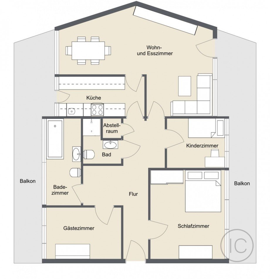 Grundriss Etagenwohnung K�ln / Westhoven