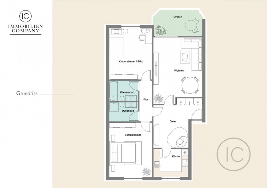 Grundriss Etagenwohnung K�ln / Junkersdorf