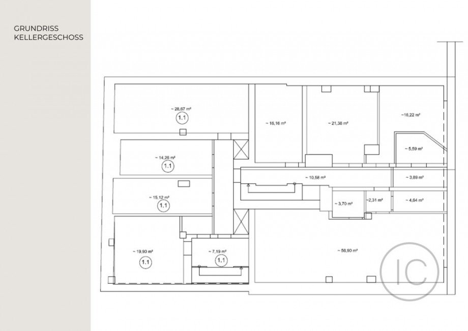 Grundriss KG Wohn- / Gesch�ftshaus K�ln